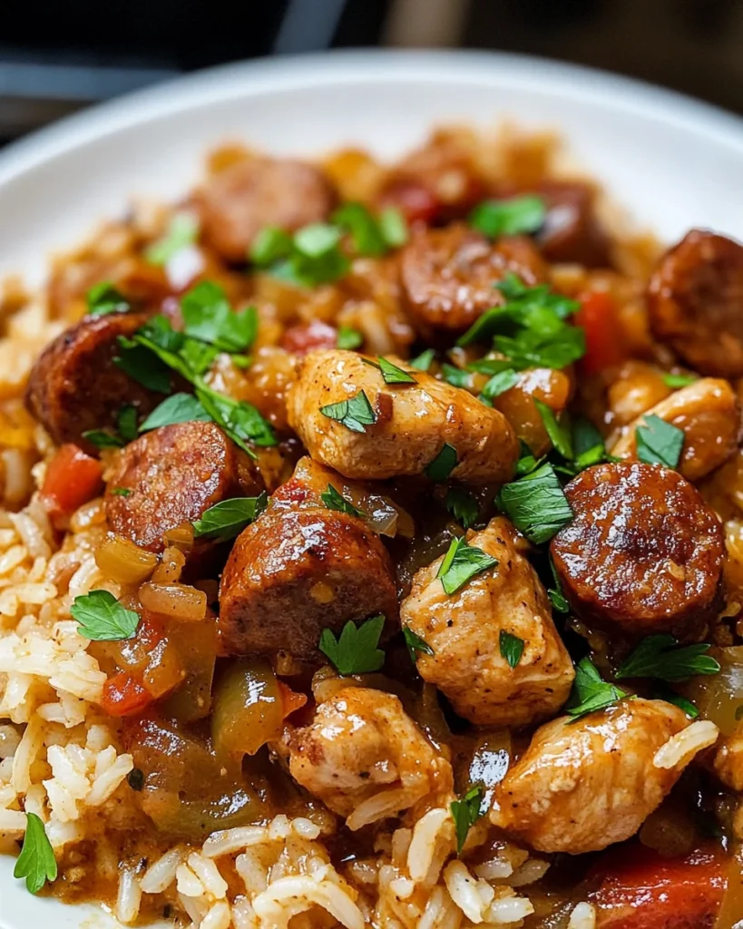 One-Pan Cajun Chicken Sausage & Rice