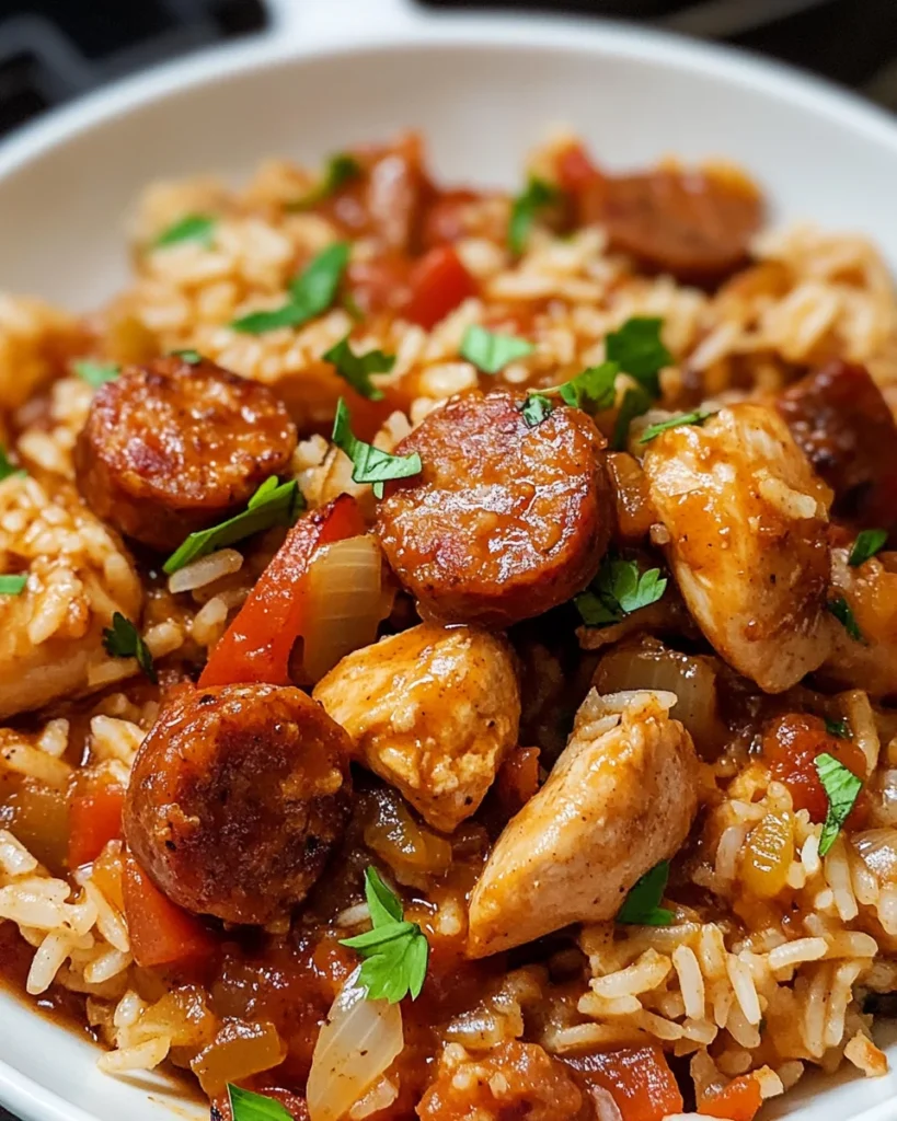 One-Pan Cajun Chicken Sausage & Rice