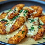 Crispy Parmesan Chicken with a Rich Garlic Sauce