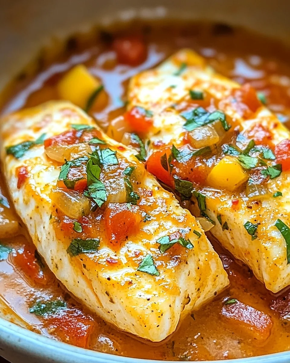 Tilapia in Roasted Pepper Sauce