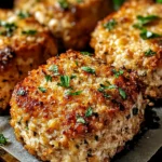 Garlic Parmesan Chicken Meatloaves