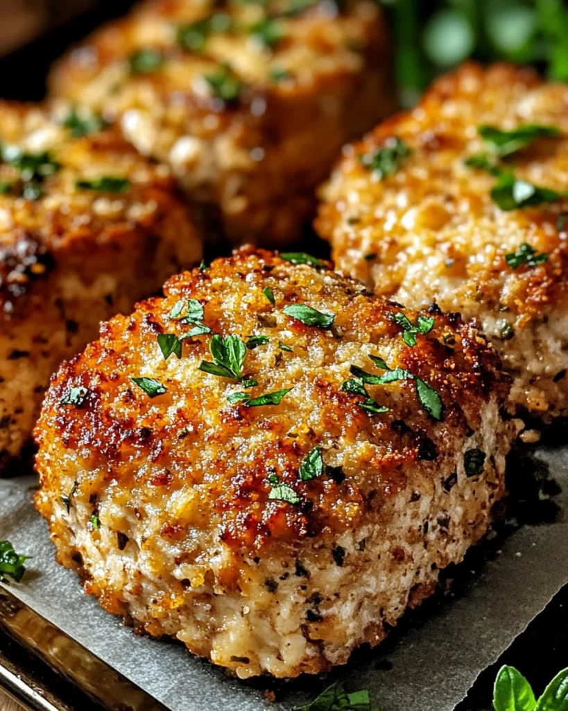 Garlic Parmesan Chicken Meatloaves