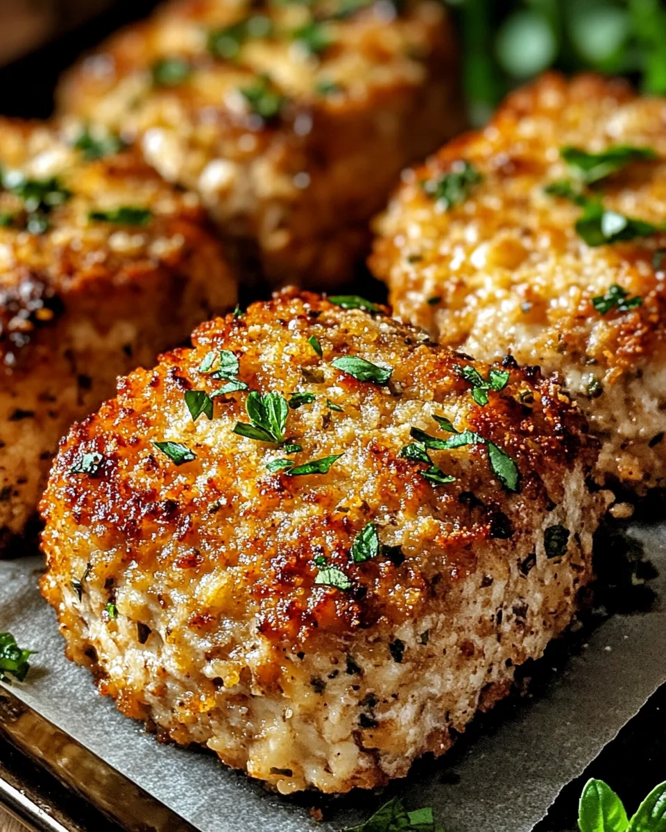 Garlic Parmesan Chicken Meatloaves