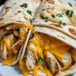 Cheesy Garlic Chicken Wraps