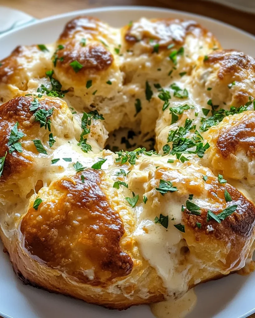 Chicken Alfredo Monkey Bread