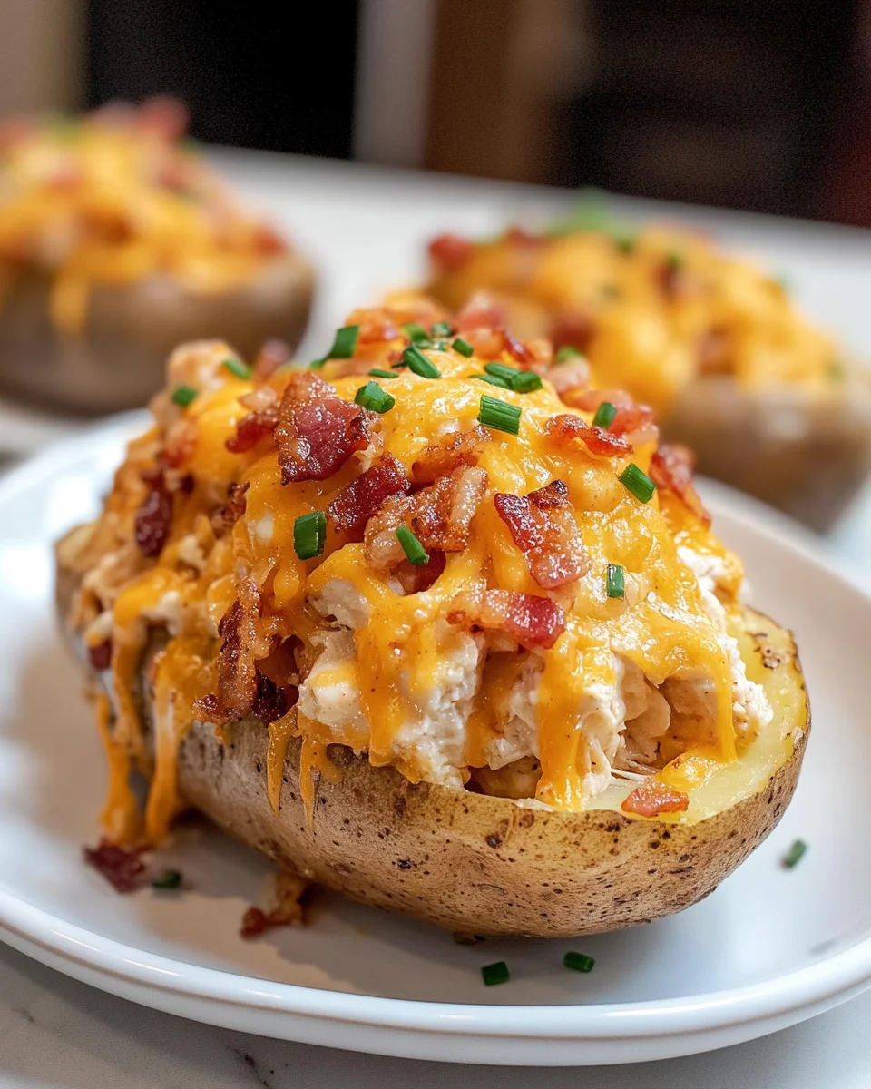 Crack Chicken Stuffed Baked Potatoes