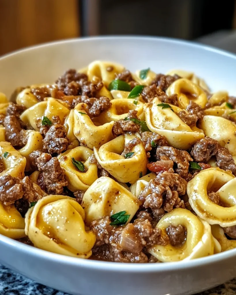 Philly Cheesesteak Tortellini Pasta