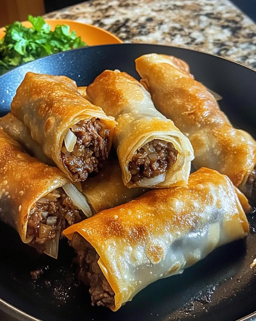 Philly Cheesesteak Egg Rolls