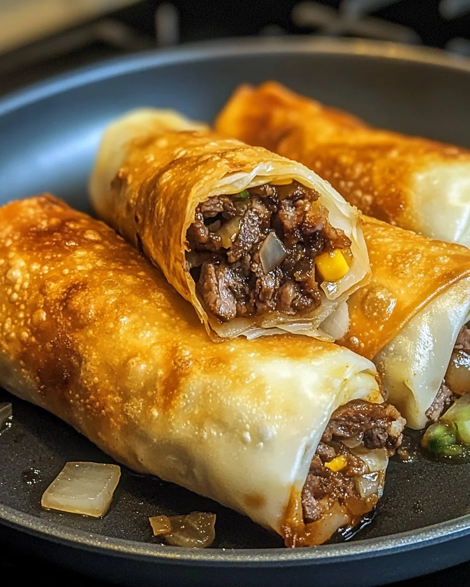 Philly Cheesesteak Egg Rolls