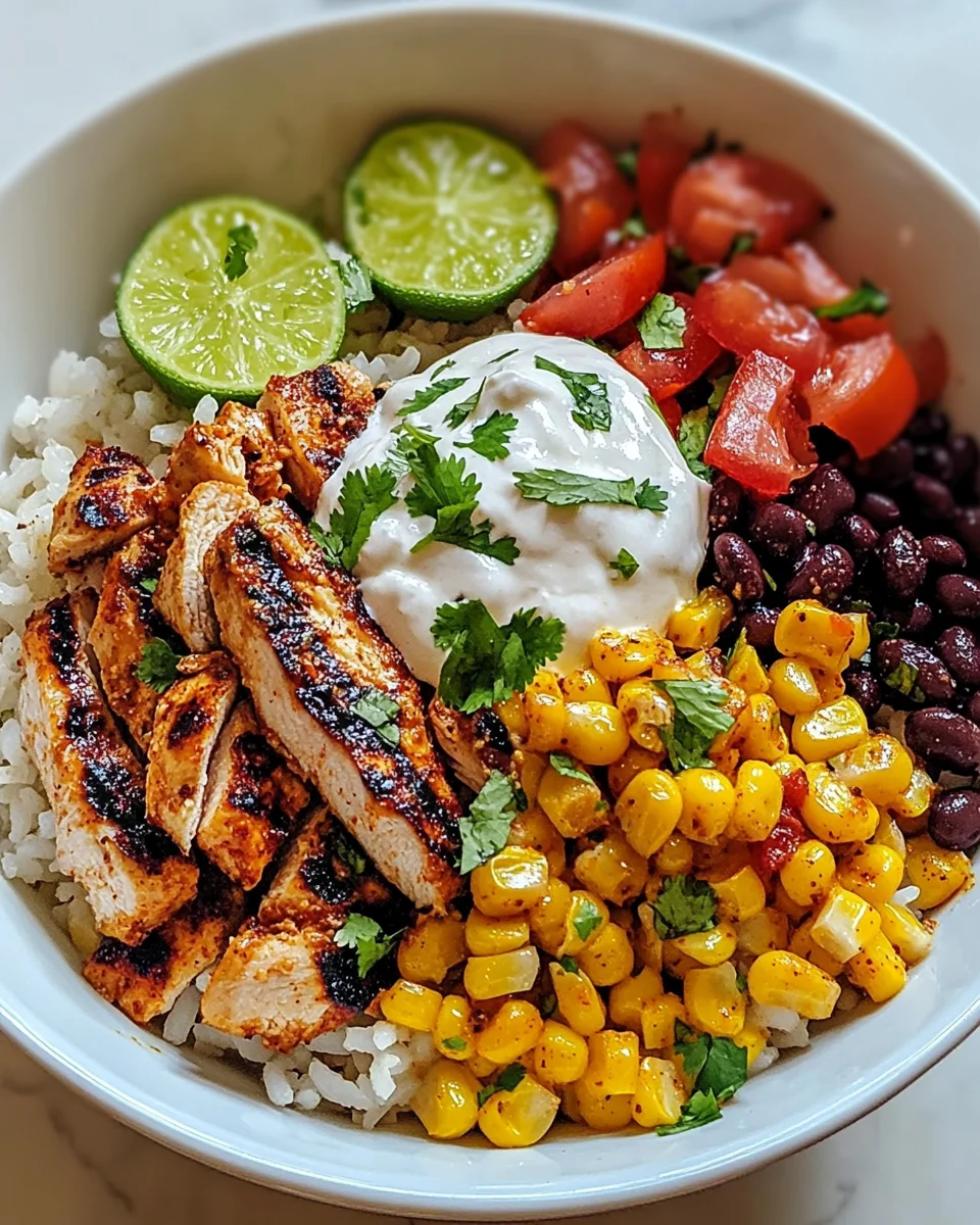 Street Corn Chicken Rice Bowl