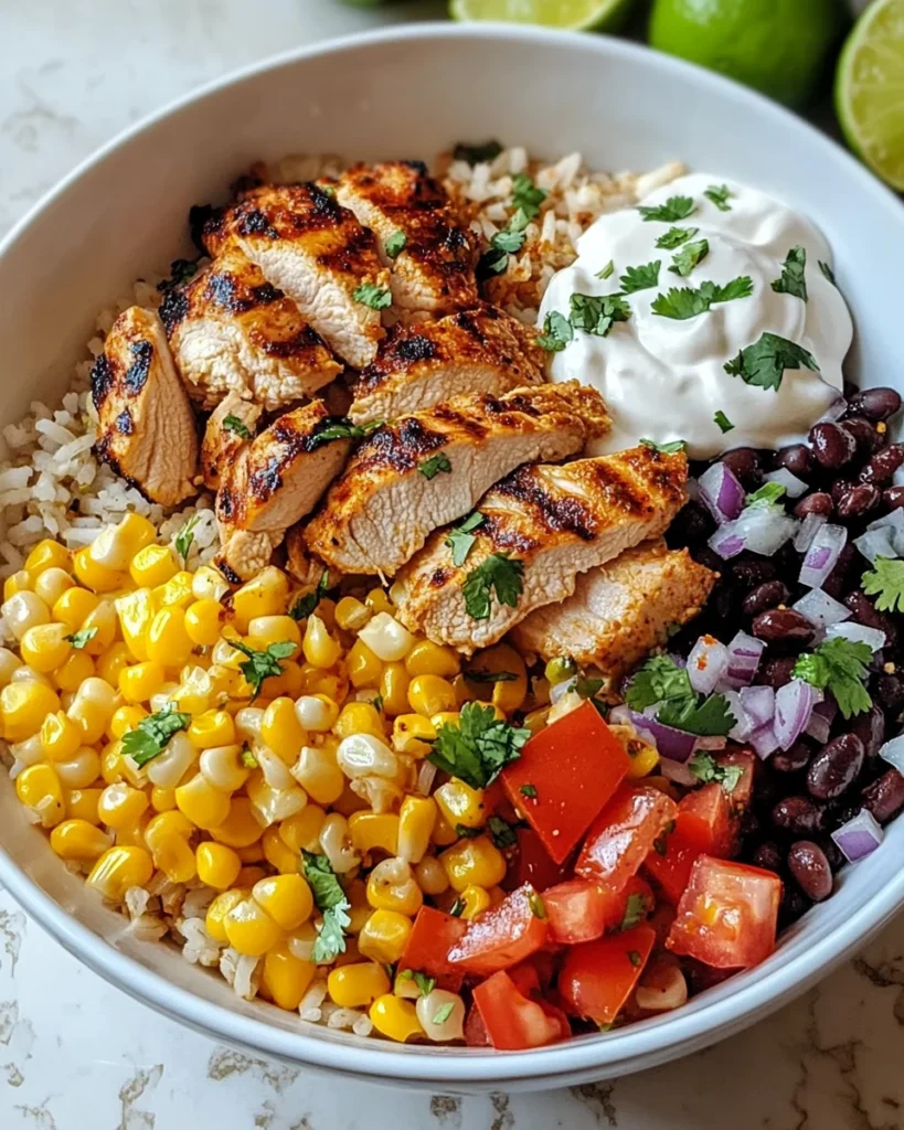 Street Corn Chicken Rice Bowl