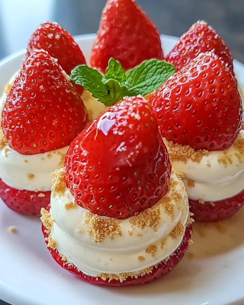 Best Cheesecake Deviled Strawberries