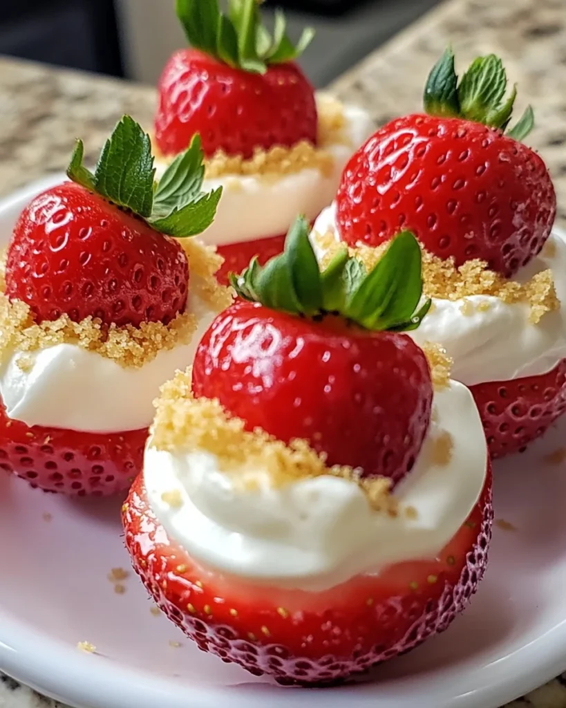 Best Cheesecake Deviled Strawberries