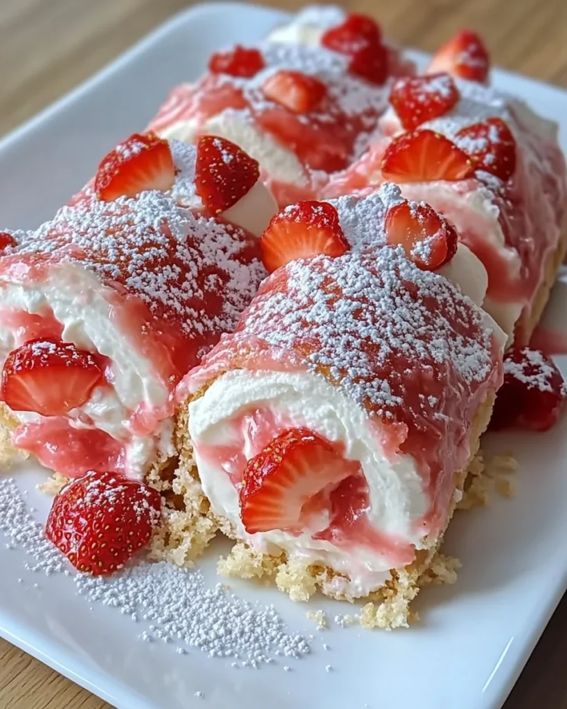 Strawberry Shortcake Cheesecake Rolls