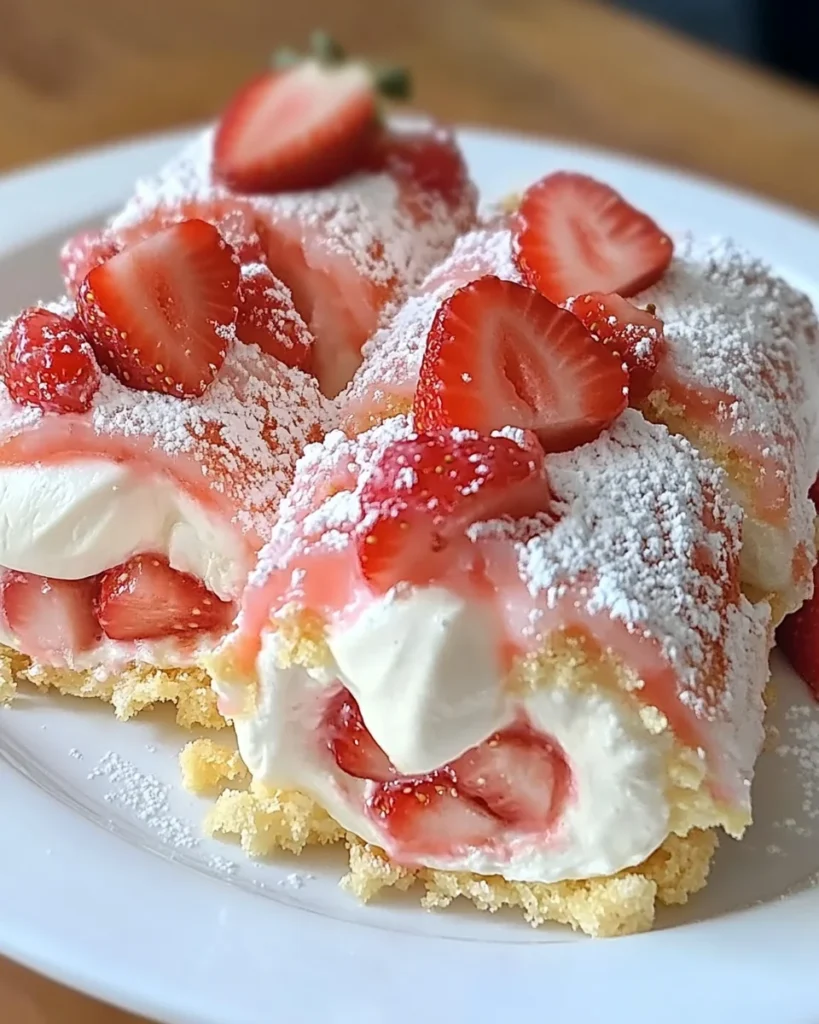Strawberry Shortcake Cheesecake Rolls