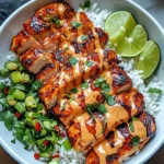 Sweet Chili Chicken Bowl with Coconut Lime Drizzle