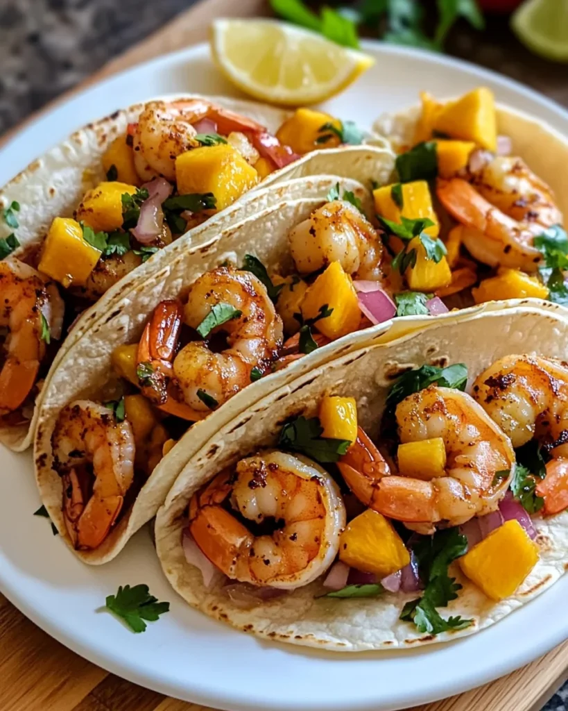 Spicy Shrimp Tacos with Mango Salsa