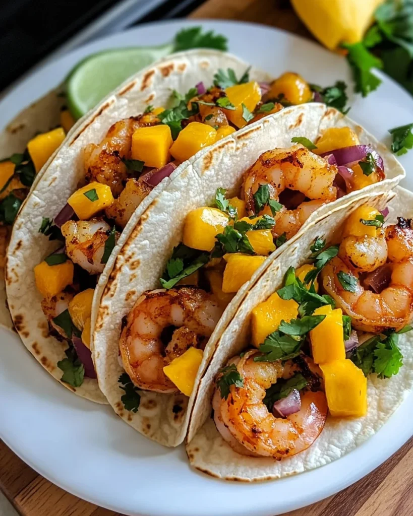 Spicy Shrimp Tacos with Mango Salsa