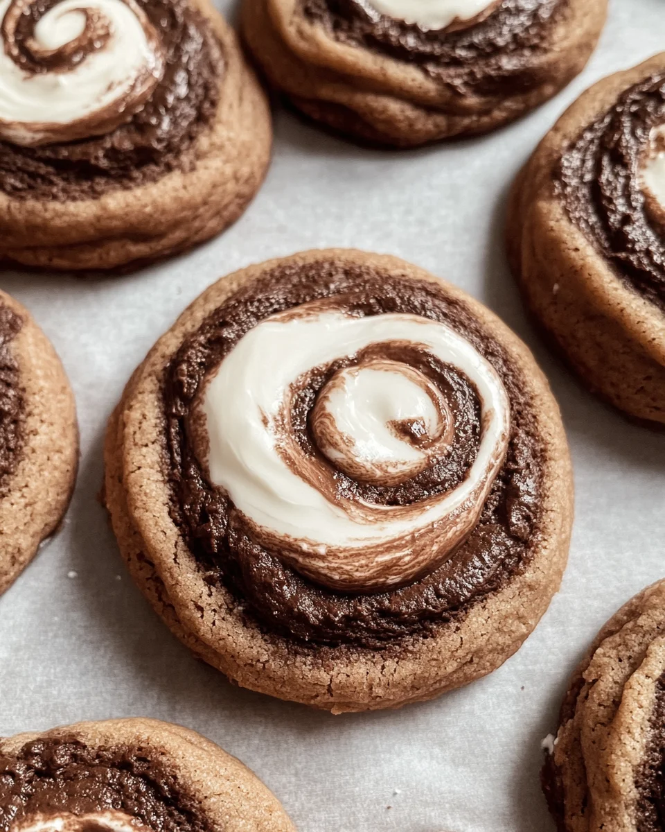 chocolate marshmallow swirl cookies