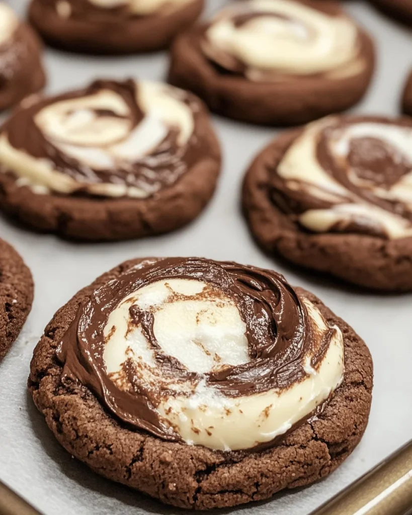 chocolate marshmallow swirl cookies