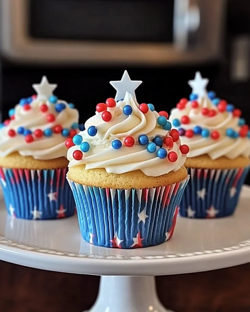 Red White and Blue Cupcakes