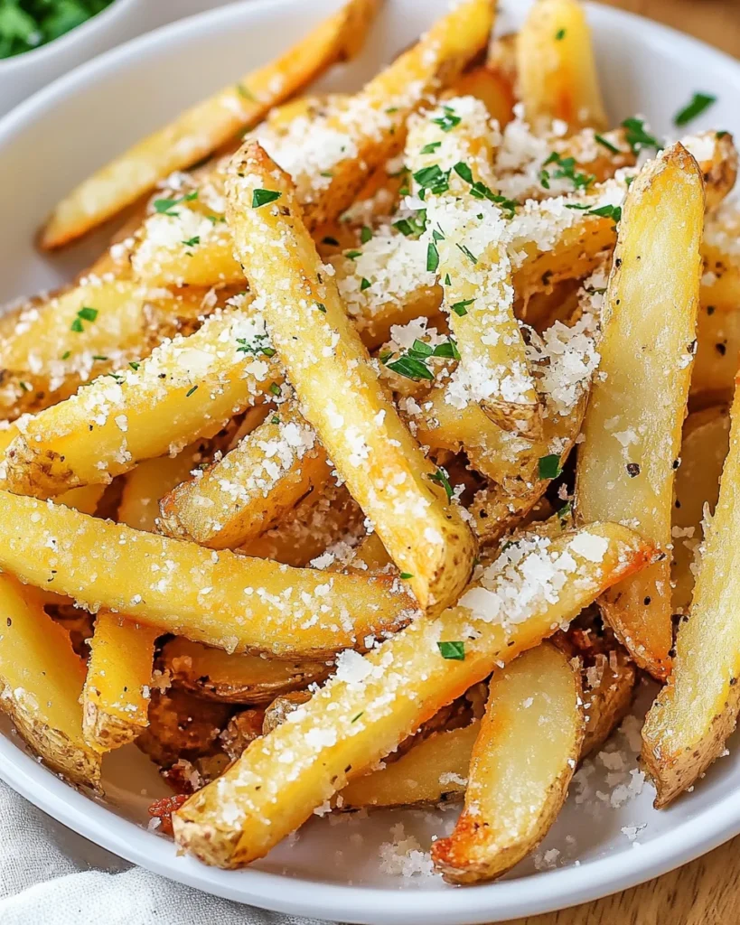 Air Fryer Garlic Parmesan Fries