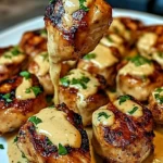 Grilled Chicken Bites with Creamy Garlic Sauce
