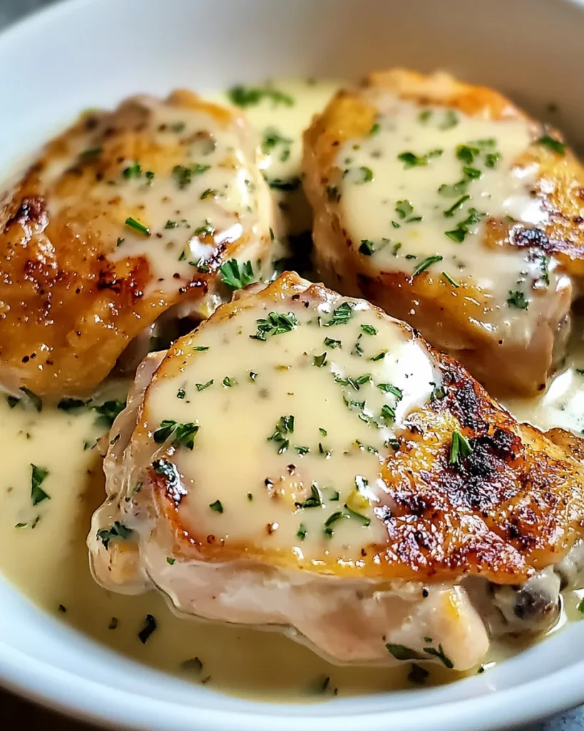 Creamy Lemon Herb Chicken Thighs5 Stars