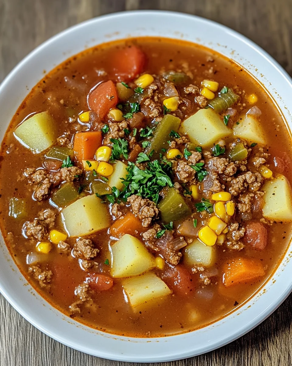 Cowboy Hamburger Soup