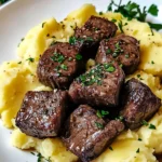 Garlic Butter Steak Bites and Cheesy Smashed Potatoes