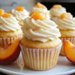 Honey Peach Cream Cheese Cupcakes