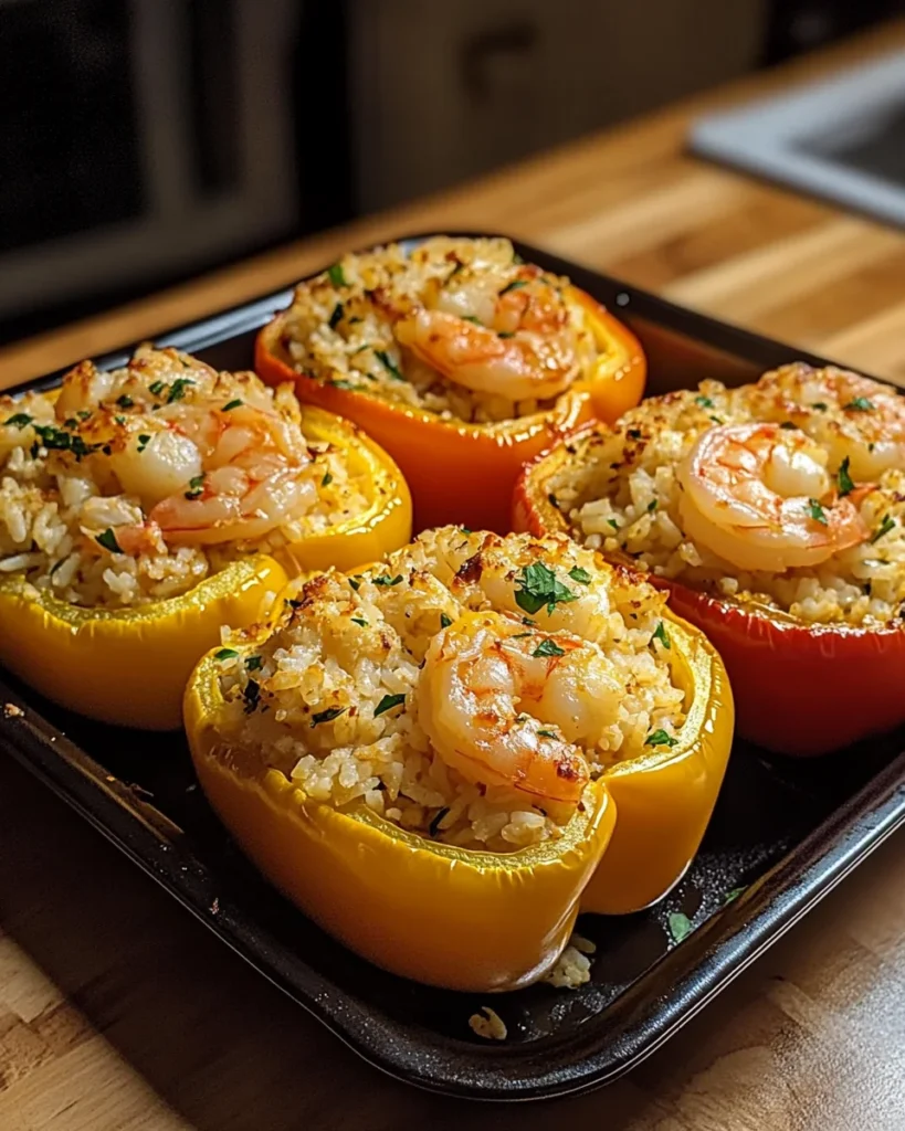 Crab and Shrimp Stuffed Bell Peppers