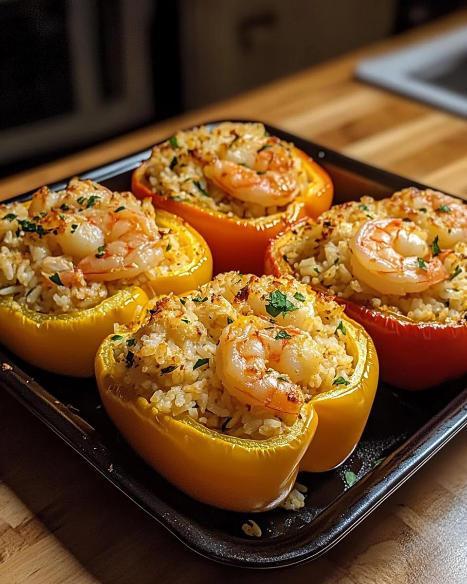 Crab and Shrimp Stuffed Bell Peppers