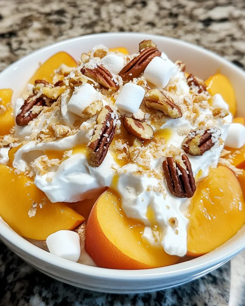 millionaire peach salad