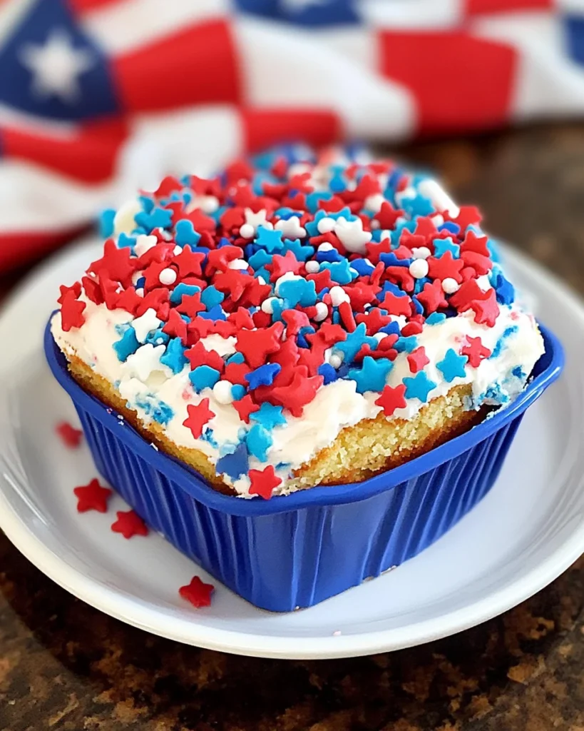 Red White & Blue Marble Cake
