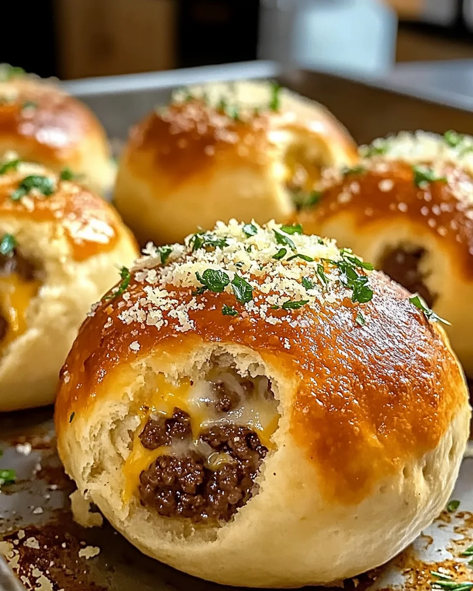 Irresistible Garlic Parmesan Cheeseburger Bombs