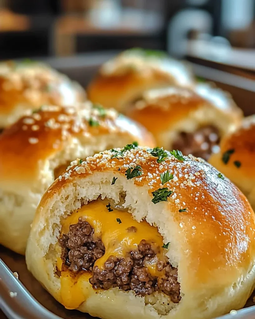 Irresistible Garlic Parmesan Cheeseburger Bombs