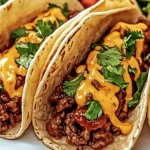 Garlic Butter Honey BBQ Beef Tacos