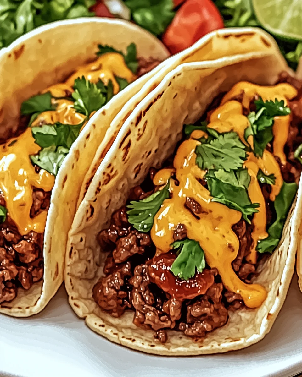 Garlic Butter Honey BBQ Beef Tacos