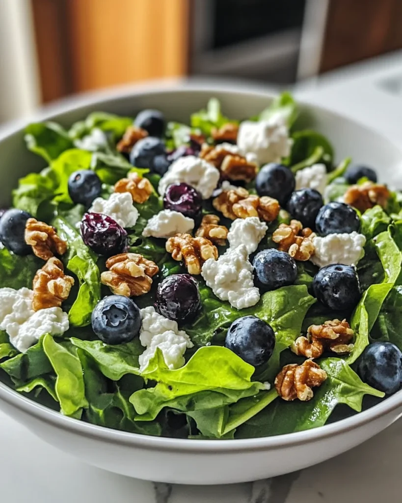 tasty easter spring salad with goat cheese
