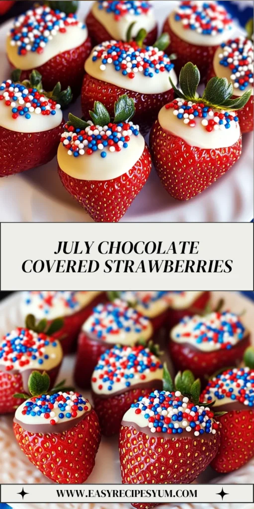July Chocolate Covered Strawberries