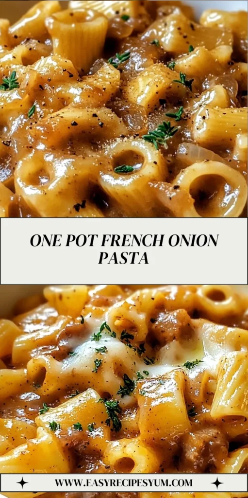 One Pot French Onion Pasta
