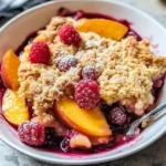 Easy Peach and Raspberry Cobbler