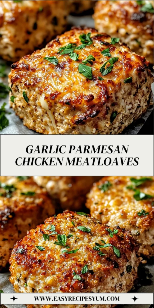 Garlic Parmesan Chicken Meatloaves