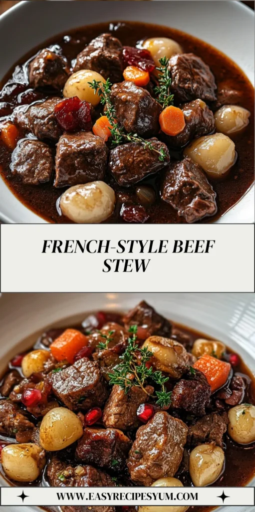 French-Style Beef Stew with Red Wine
