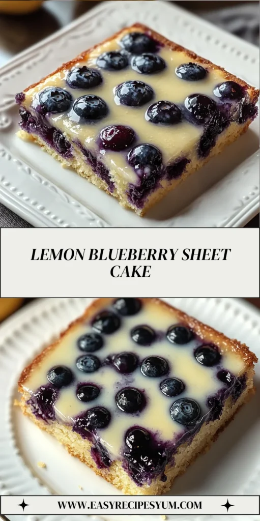 LEMON BLUEBERRY SHEET CAKE: A SUMMERY DELIGHT FOR EVERY OCCASION