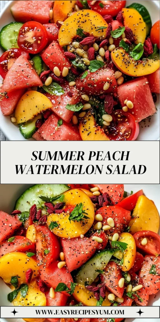 Summer Peach Watermelon Salad