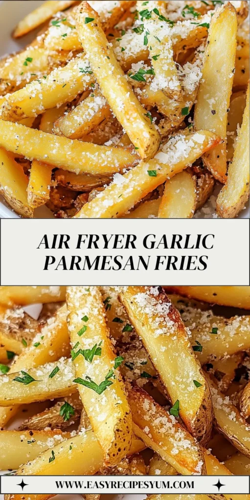 Air Fryer Garlic Parmesan Fries