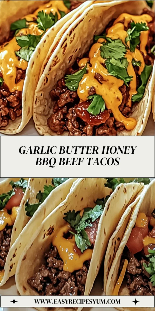 Garlic Butter Honey BBQ Beef Tacos