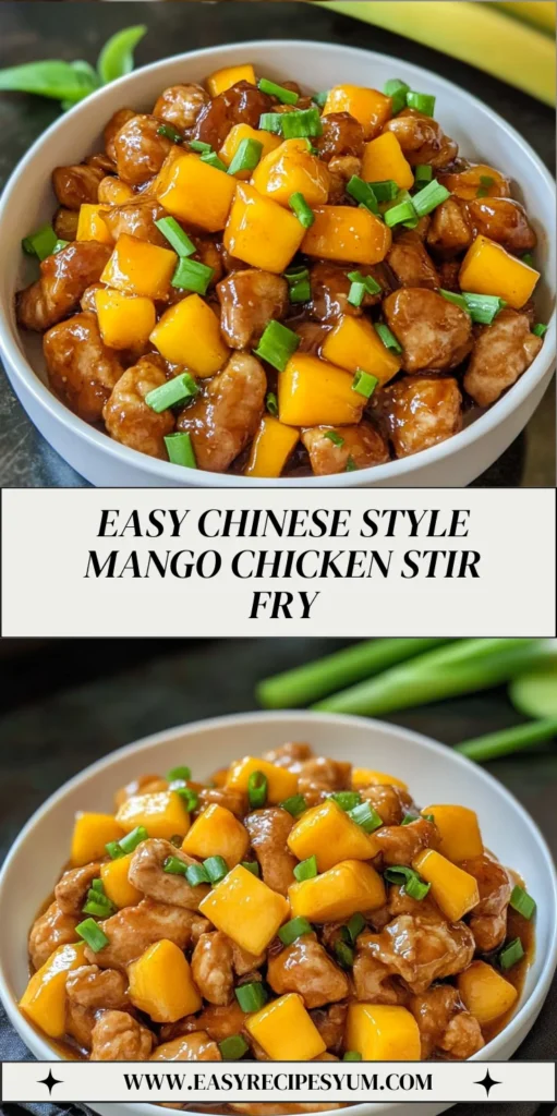 Easy Chinese Style Mango Chicken Stir Fry
